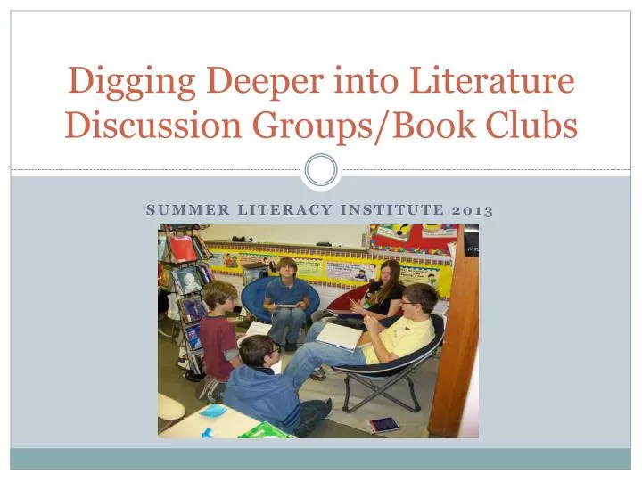 digging deeper into literature discussion groups book clubs