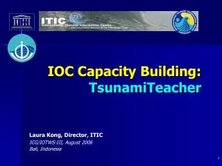 IOC Capacity Building: TsunamiTeacher