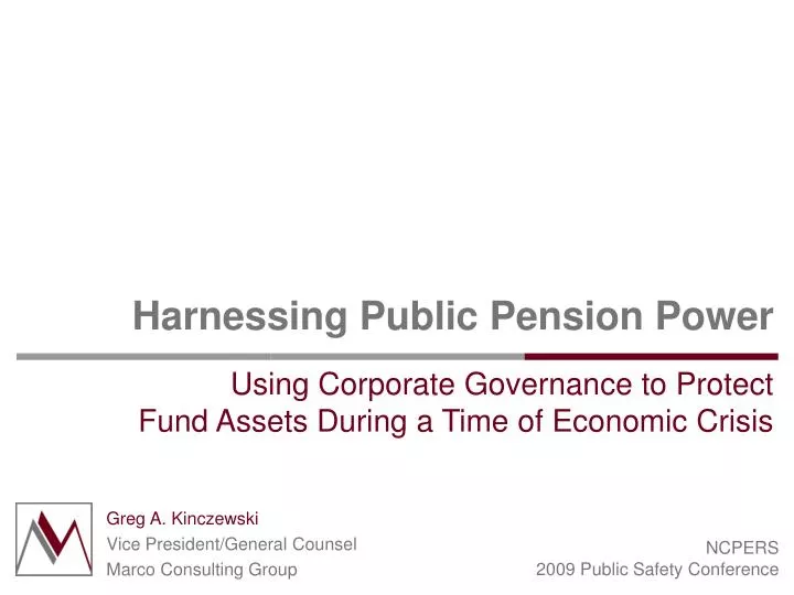 harnessing public pension power