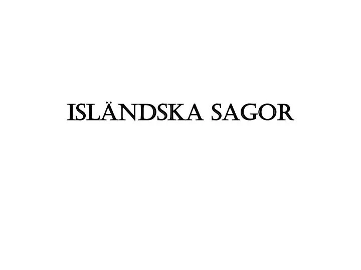 isl ndska sagor