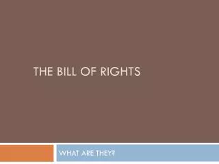 the bill of rights