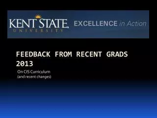 Feedback from Recent Grads 2013