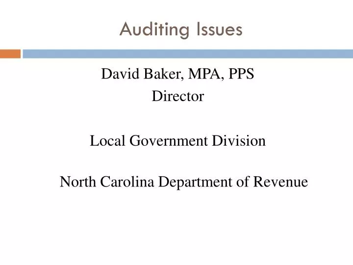 auditing issues