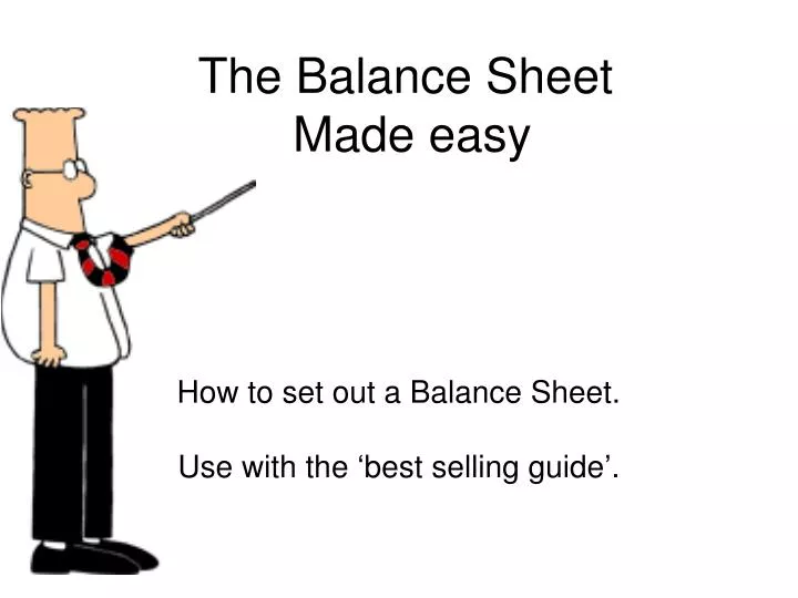 the balance sheet made easy