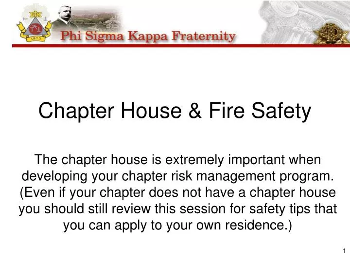 chapter house fire safety
