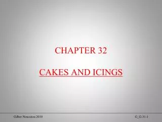 CHAPTER 32 CAKES AND ICINGS