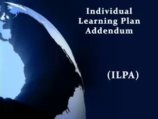 Individual Learning Plan Addendum