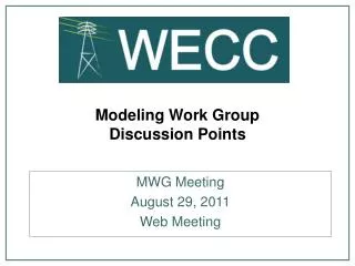 modeling work group discussion points