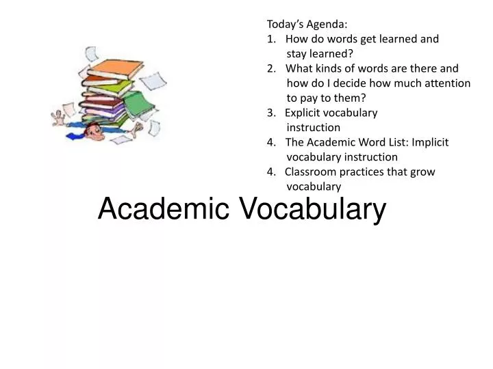 academic vocabulary