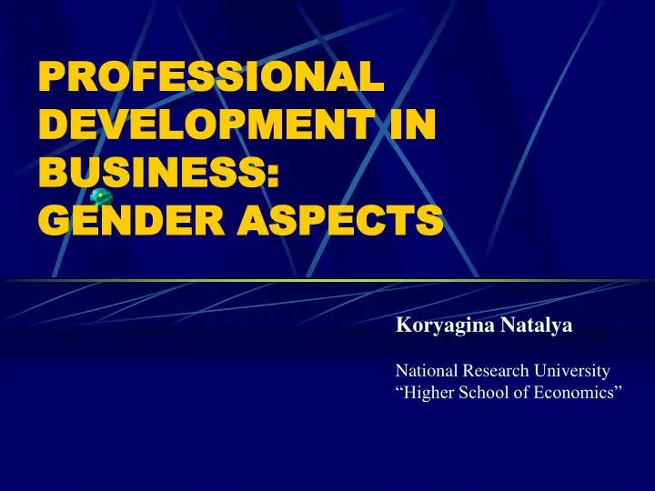 professional development in business gender aspects