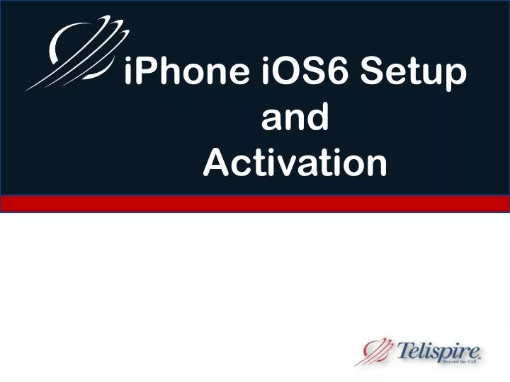 iphone ios6 setup and activation