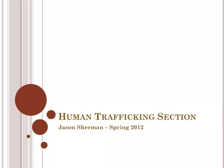 human trafficking section