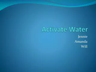 Activate Water