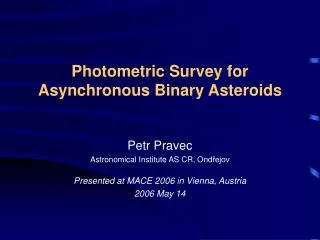 Photometric Survey for Asynchronous Binary Asteroids