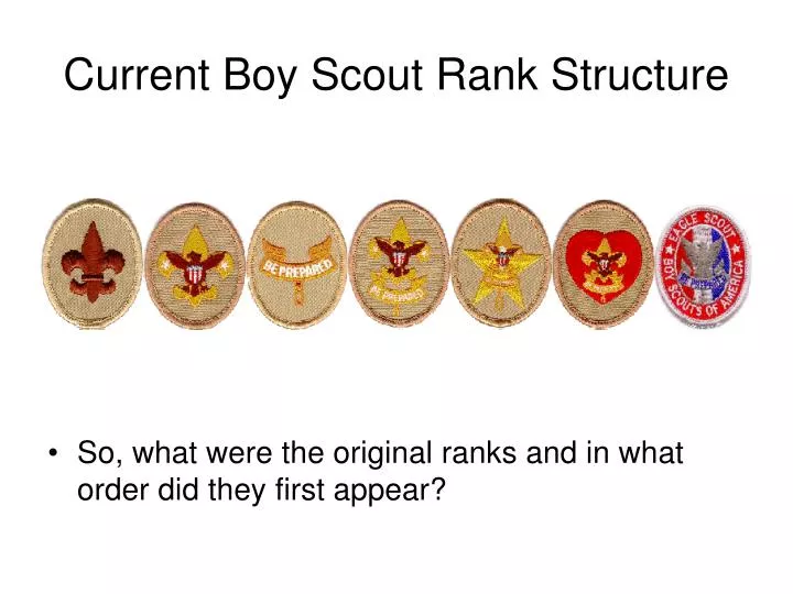 current boy scout rank structure