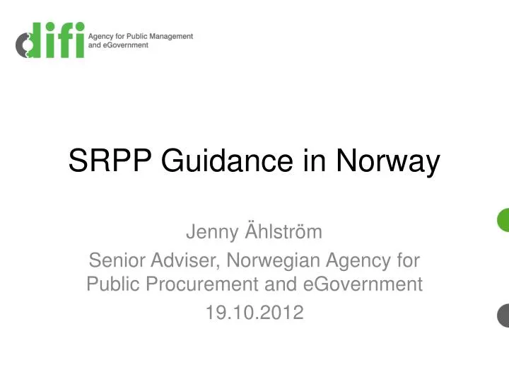 jenny hlstr m senior adviser norwegian agency for public procurement and egovernment 19 10 2012