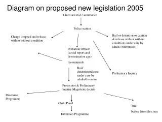 Diagram on proposed new legislation 2005 Child arrested / summoned