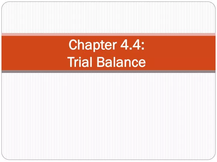 chapter 4 4 trial balance