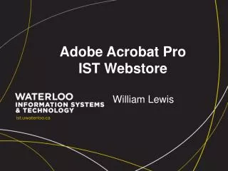 Adobe Acrobat Pro IST Webstore
