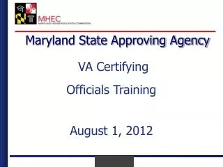 Maryland State Approving Agency