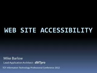 Web Site Accessibility