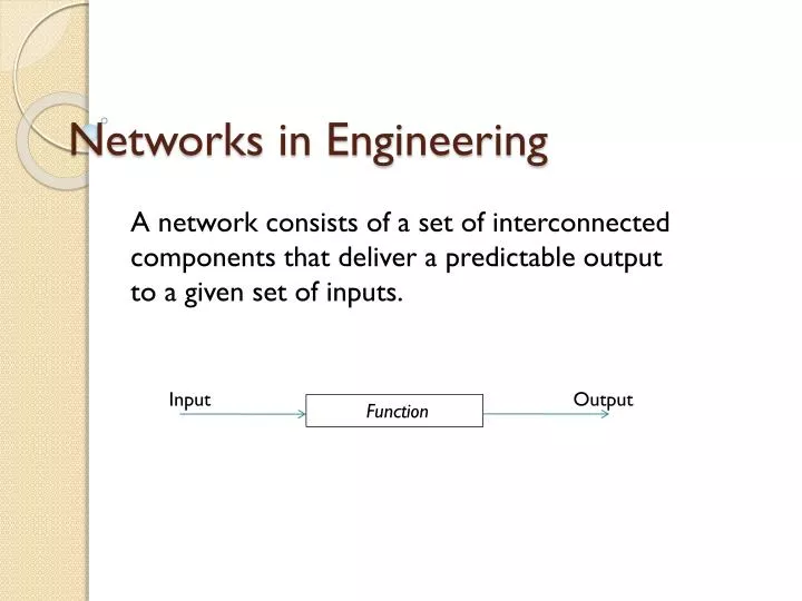 networks in engineering