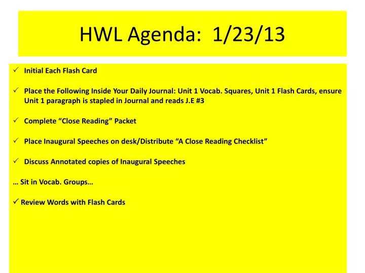 hwl agenda 1 23 13