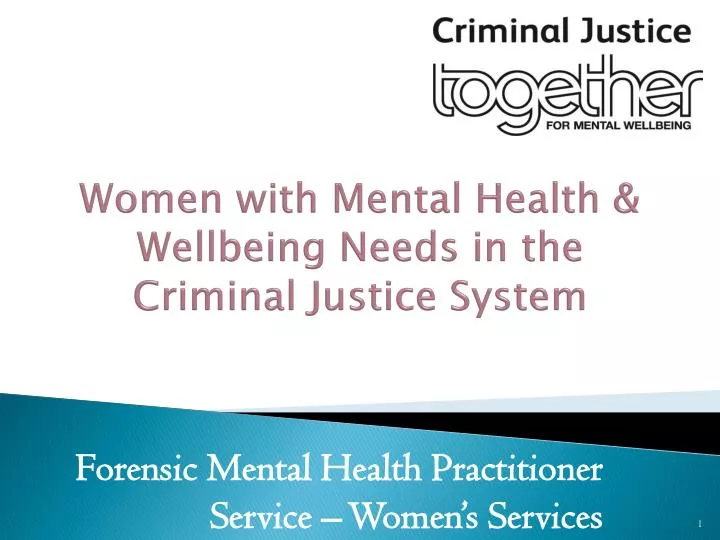women with mental health wellbeing needs in the criminal justice system