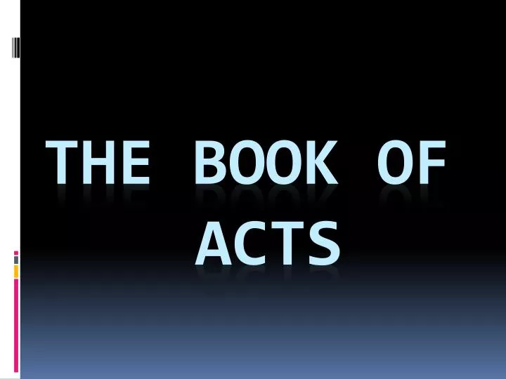 the book of acts