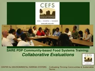 SARE PDP Community-based Food Systems Training: Collaborative Evaluations