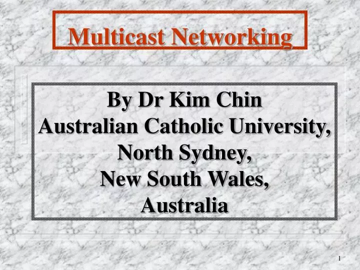 by dr kim chin australian catholic university north sydney new south wales australia