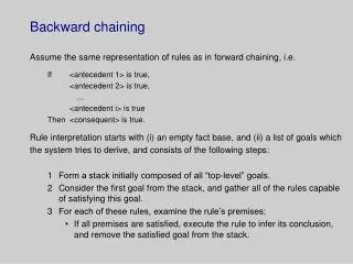 Backward chaining