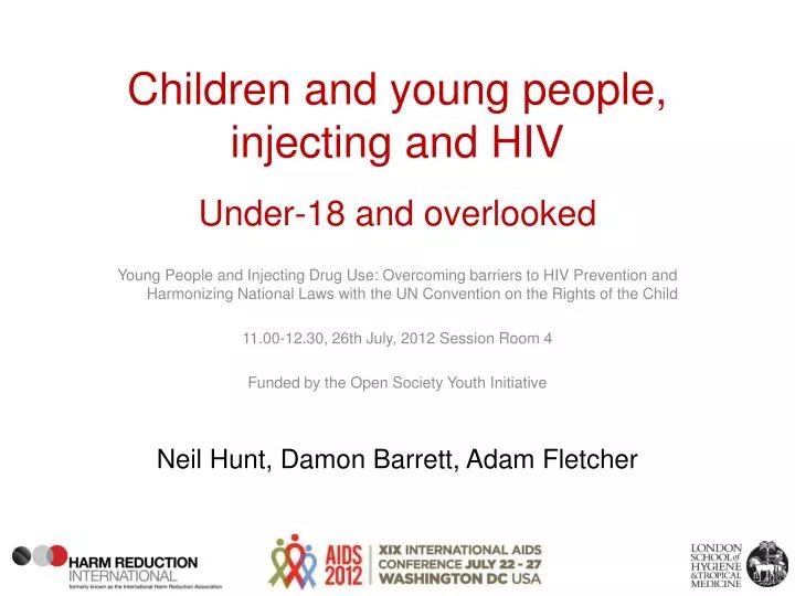 children and young people injecting and hiv under 18 and overlooked