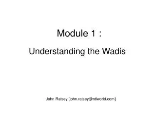 Module 1 :