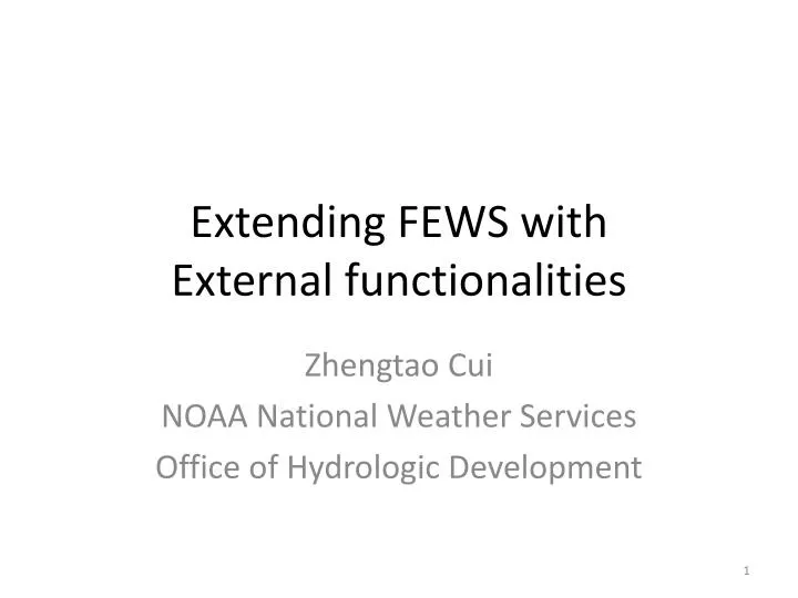 extending fews with external functionalities