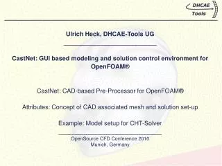 Ulrich Heck, DHCAE-Tools UG ___________________________
