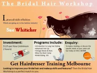 Get Hairdresser Training in Melbourne