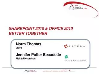 SharePoint 2010 &amp; Office 2010 Better Together