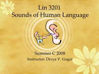 Lin 3201 Sounds of Human Language