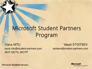 Microsoft Student Partners Program