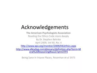 Acknowledgements