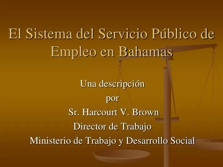 el sistema del servicio p blico de empleo en bahamas