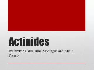 Actinides