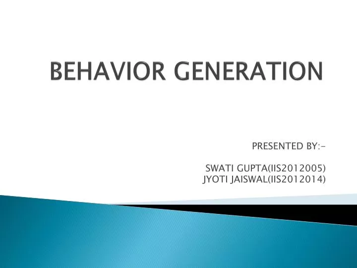 behavior generation