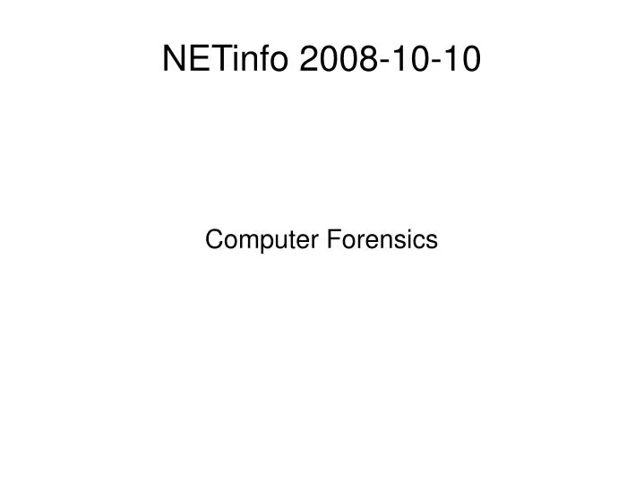 computer forensics