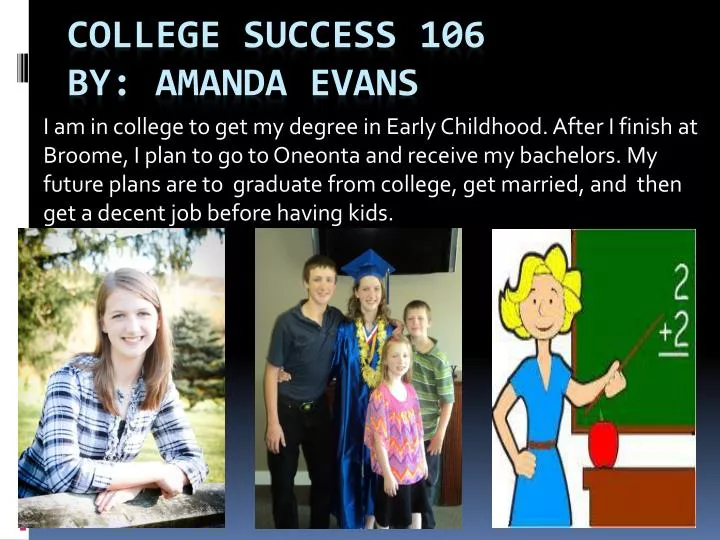 college success 106 by amanda evans