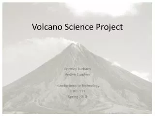 Volcano Science Project