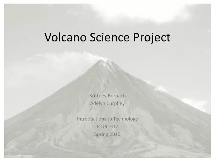 volcano science project