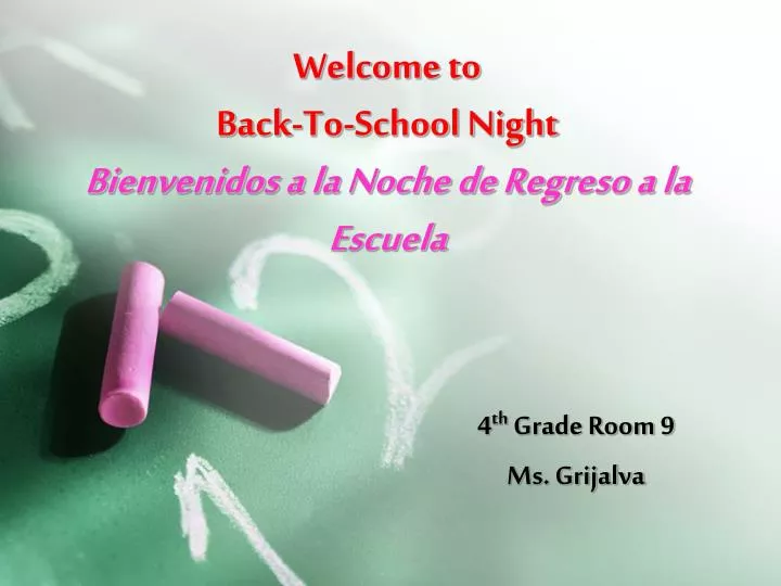 welcome to back to school night bienvenidos a la noche de regreso a la escuela