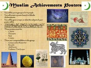 Muslim Achievements Posters